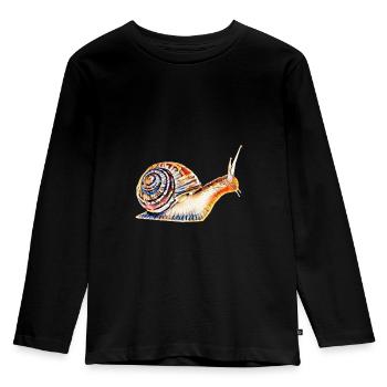slug - Kids' Premium Longsleeve Shirt - black - Front - AI Model Kid Male (0cm)