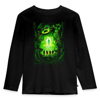 Ghostbusters Ecto Gang - Kinder Premium Bio Langarmshirt - Schwarz - Vorne - AI Model Kid Male (0cm)