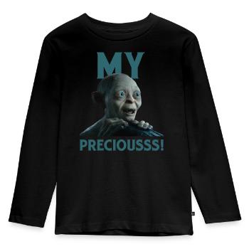 Le Hobbit Dessin Amusant De Gollum Mon Précieux - T-shirt manches longues Premium Enfant - noir - Devant - AI Model Kid Male (0cm)