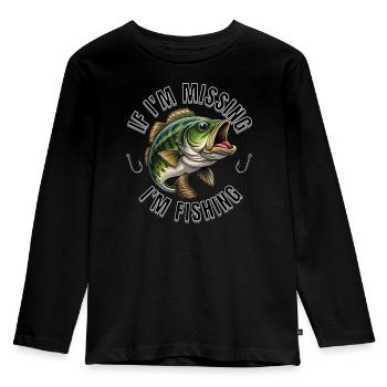 If I'm Missing - Kids' Premium Longsleeve Shirt - black - Front - AI Model Kid Male (0cm)