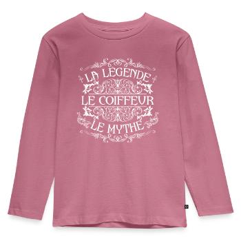 Coiffeur | meilleur Coiffeur | la légende le mythe - T-shirt manches longues Premium Enfant - mauve - Devant - AI Model Kid Female (0cm)