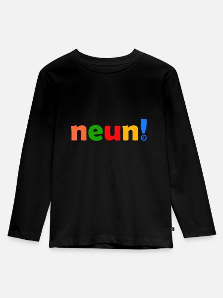 NEUN 9 JAHRE JUNGE 9. GEBURTSTAG - Kinder Premium Bio Langarmshirt - Schwarz