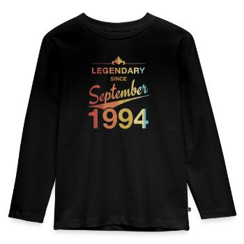 30th Birthday Legendary since September 1994 - Kids' Premium Longsleeve Shirt - black - Front - AI Model Kid Male (0cm)