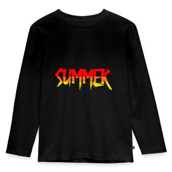 Été Sommer - T-shirt manches longues Premium Enfant - noir - Devant - AI Model Kid Male (0cm)