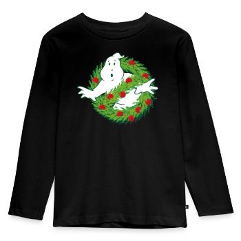 Ghostbusters Frohe Weihnachten - Kinder Premium Bio Langarmshirt - Schwarz - Vorne - AI Model Kid Male (0cm)