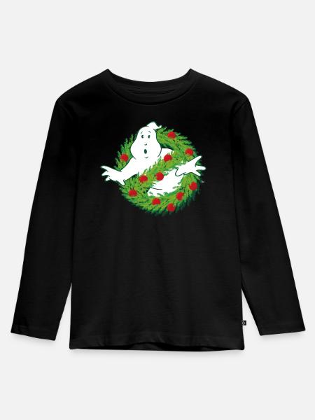 Ghostbusters Frohe Weihnachten - Kinder Premium Bio Langarmshirt - Schwarz