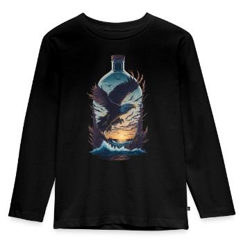 Bouteille Adler - T-shirt manches longues Premium Enfant - noir - Devant - AI Model Kid Male (0cm)