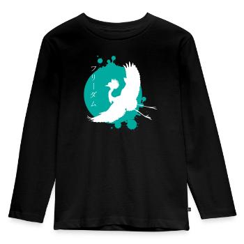 Crane Dynamics & Characters Art - Kids' Premium Longsleeve Shirt - black - Front - AI Model Kid Male (0cm)