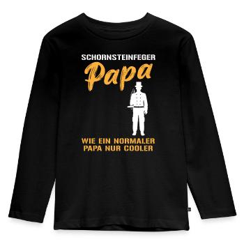 Le papa ramoneur le plus cool - T-shirt manches longues Premium Enfant - noir - Devant - AI Model Kid Male (0cm)
