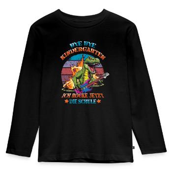 Inscription Bye Bye Kindergarten I Rock The - T-shirt manches longues Premium Enfant - noir - Devant - AI Model Kid Male (0cm)