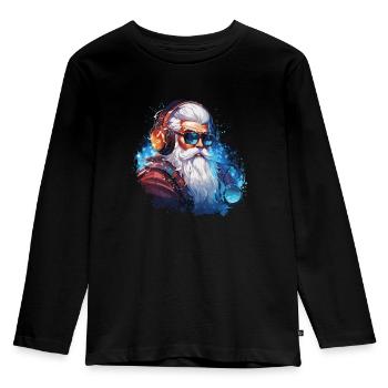 Futur casque du Père Noël - T-shirt manches longues Premium Enfant - noir - Devant - AI Model Kid Male (0cm)
