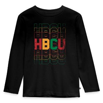 Hbcu For Pride African Americans - Kids' Premium Longsleeve Shirt - black - Front - AI Model Kid Male (0cm)