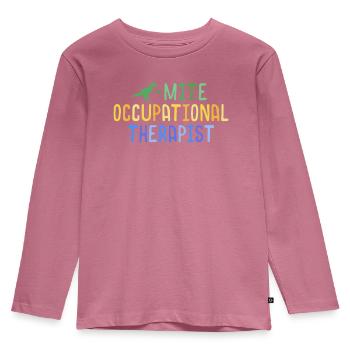 Dinomite Ergothérapeute Dinosaure OT - T-shirt manches longues Premium Enfant - mauve - Devant - AI Model Kid Female (0cm)