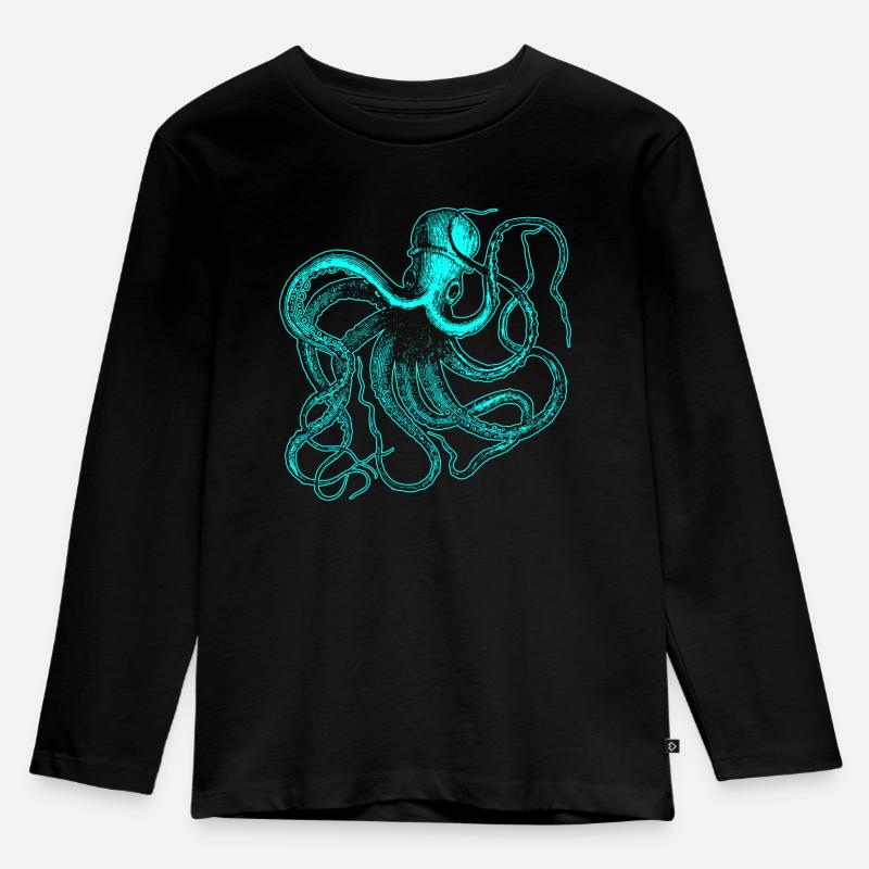 Octopus Squid Octopus Octopus - Kids' Premium Longsleeve Shirt - black