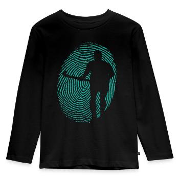 Field hockey Hockey DNA artificial turf ball - Kids' Premium Longsleeve Shirt - black - Front - AI Model Kid Male (0cm)