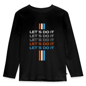 Lets do it - Kids' Premium Longsleeve Shirt - black - Front - AI Model Kid Male (0cm)