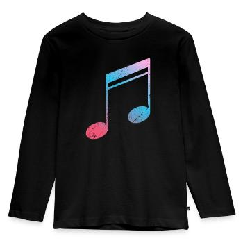 Note de musique - T-shirt manches longues Premium Enfant - noir - Devant - AI Model Kid Male (0cm)