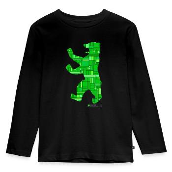 I Love Berlin - Berliner Bär Design - Pop Art - T-shirt manches longues Premium Enfant - noir - Devant - AI Model Kid Male (0cm)