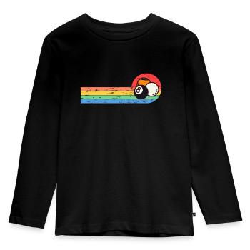 Billiards Vintage - Kids' Premium Longsleeve Shirt - black - Front - AI Model Kid Male (0cm)