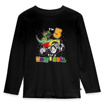 C'est comme ça que je roule Monster Truck | 5e anniversaire - T-shirt manches longues Premium Enfant - noir - Devant - AI Model Kid Male (0cm)