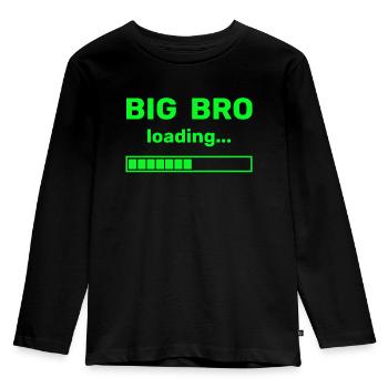 BIG BRO CHARGEMENT - GRAND FRÈRE - BRUDI - T-shirt manches longues Premium Enfant - noir - Devant - AI Model Kid Male (0cm)
