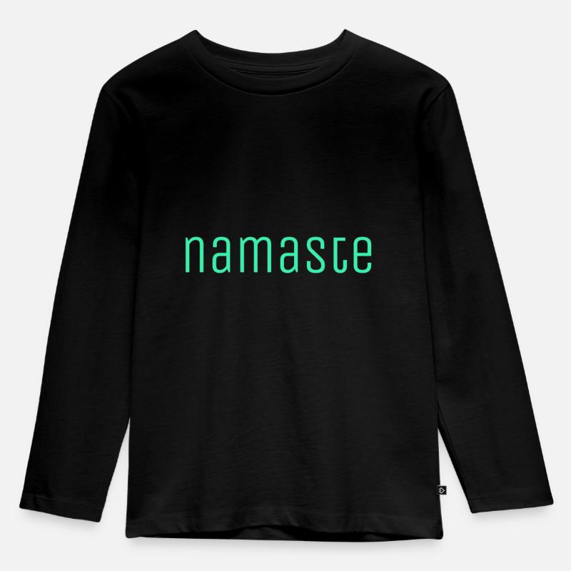 namaste/ Mode - Kinder Premium Bio Langarmshirt - Schwarz