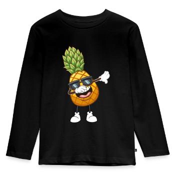 ANANAS - T-shirt manches longues Premium Enfant - noir - Devant - AI Model Kid Male (0cm)