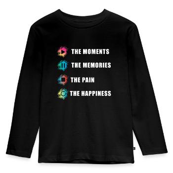 Tapedeck: Moments, Memories, Pain, Happiness - Kinder Premium Bio Langarmshirt - Schwarz - Vorne - AI Model Kid Male (0cm)