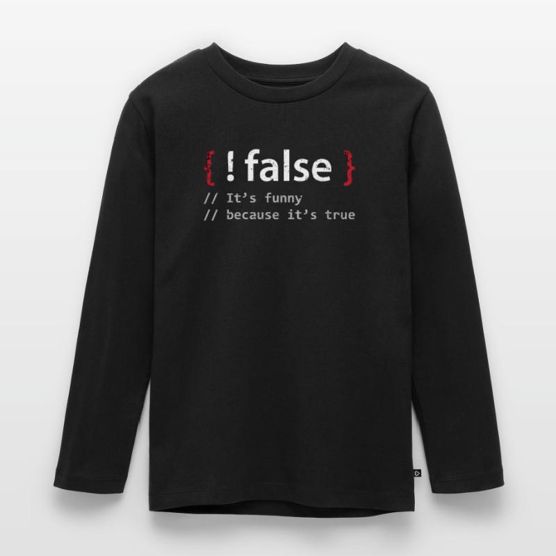 Coder PC-programmerer Premium økologisk langærmet T-shirt til børn