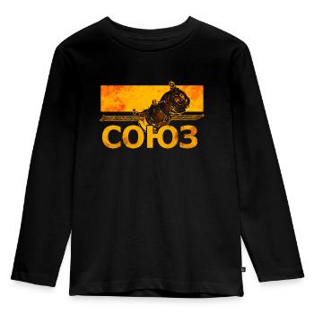 Vaisseau spatial Soyouz - T-shirt manches longues Premium Enfant - noir - Devant - AI Model Kid Male (0cm)