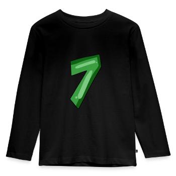7 - Kids' Premium Longsleeve Shirt - black - Front - AI Model Kid Male (0cm)