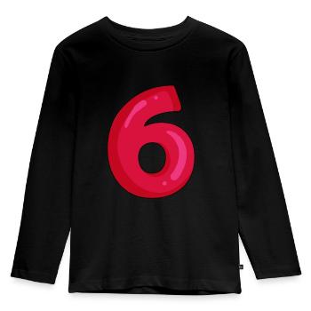 6 - Kids' Premium Longsleeve Shirt - black - Front - AI Model Kid Male (0cm)