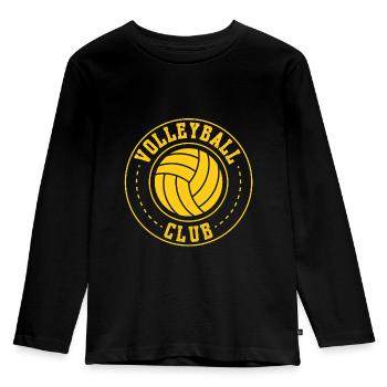 Volleyball Club - Kinder Premium Bio Langarmshirt - Schwarz - Vorne - AI Model Kid Male (0cm)