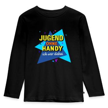 Jugend Ohne Handy - Ich War Dabei - Kinder Premium Bio Langarmshirt - Schwarz - Vorne - AI Model Kid Male (0cm)