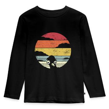 Pingouin Tux - T-shirt manches longues Premium Enfant - noir - Devant - AI Model Kid Male (0cm)