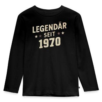 Legendary since 1970 - Kids' Premium Longsleeve Shirt - black - Front - AI Model Kid Male (0cm)