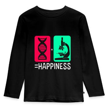Structural formula molecule - Kids' Premium Longsleeve Shirt - black - Front - AI Model Kid Male (0cm)