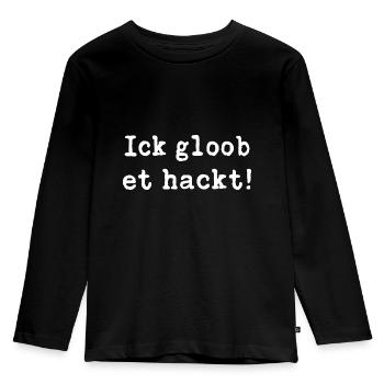 Ick gloob et havkt. Berlin Snout - Kids' Premium Longsleeve Shirt - black - Front - AI Model Kid Male (0cm)