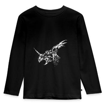 Dinosaurier - Kinder Premium Bio Langarmshirt - Schwarz - Vorne - AI Model Kid Male (0cm)