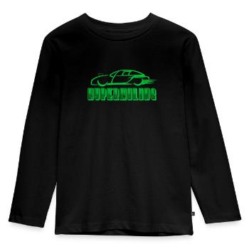 Hypermiling - Kinder Premium Bio Langarmshirt - Schwarz - Vorne - AI Model Kid Male (0cm)