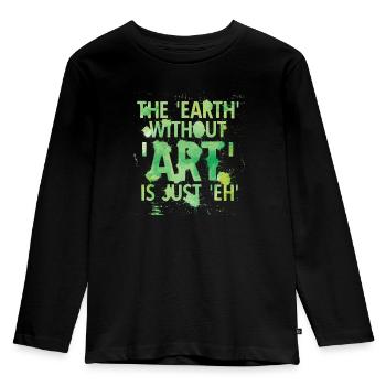 Maler Zeichner für Künstler - Kinder Premium Bio Langarmshirt - Schwarz - Vorne - AI Model Kid Male (0cm)