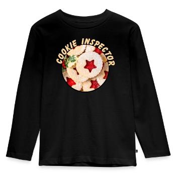 Inspecteur de cookies - T-shirt manches longues Premium Enfant - noir - Devant - AI Model Kid Male (0cm)
