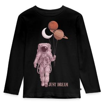 Astronaut - Kinder Premium Bio Langarmshirt - Schwarz - Vorne - AI Model Kid Male (0cm)