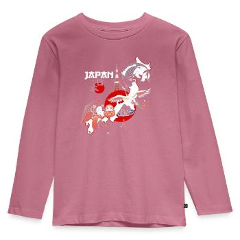 Cool Japan Tradtions Design - T-shirt manches longues Premium Enfant - mauve - Devant - AI Model Kid Female (0cm)