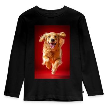 Joie dorée volante - T-shirt manches longues Premium Enfant - noir - Devant - AI Model Kid Male (0cm)