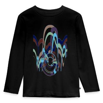 Abstract No. 56 - Kids' Premium Longsleeve Shirt - black - Front - AI Model Kid Male (0cm)