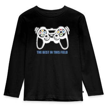 Game Console Gamer - Kids' Premium Longsleeve Shirt - black - Front - AI Model Kid Male (0cm)