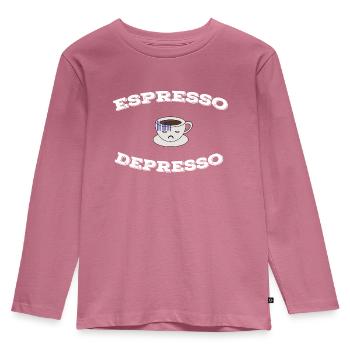 Espresso Depresso en blanc - T-shirt manches longues Premium Enfant - mauve - Devant - AI Model Kid Female (0cm)