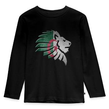Algerien - Kinder Premium Bio Langarmshirt - Schwarz - Vorne - AI Model Kid Male (0cm)