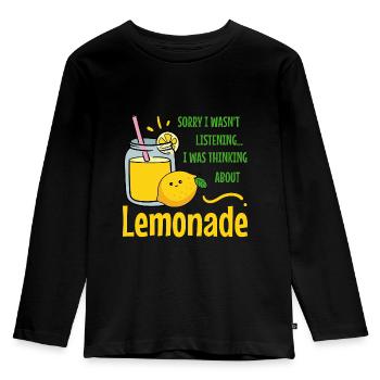 Pensez à la limonade Citrus Lemon - T-shirt manches longues Premium Enfant - noir - Devant - AI Model Kid Male (0cm)